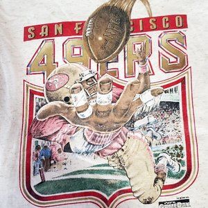 Vintage 3D San Francisco 49ers Single Stitch T-shirt NFL 1992 Unisex NO TAG OOAK